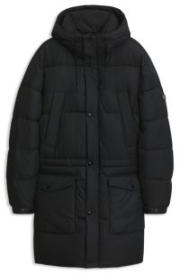 Padded jacket with water-repellent finish, Black