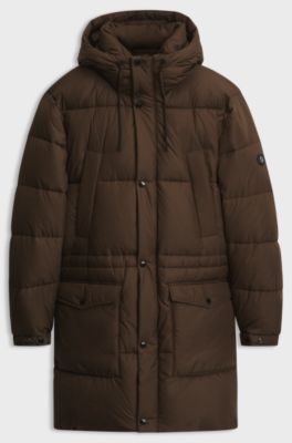 Padded jacket with water-repellent finish, Dark Brown