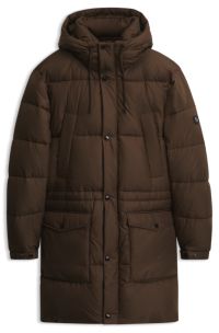 Padded jacket with water-repellent finish, Dark Brown