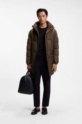 Padded jacket with water-repellent finish, Dark Brown