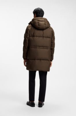 Padded jacket with water-repellent finish, Dark Brown