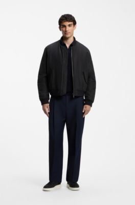Zip-up bomber jacket, Black