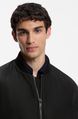 Zip-up bomber jacket, Black