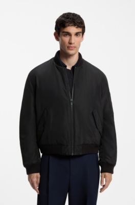 Zip-up bomber jacket, Black