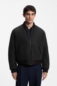 Zip-up bomber jacket, Black