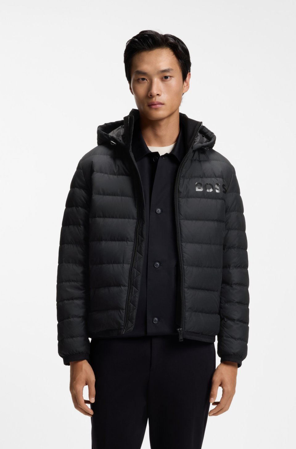 Quilted down jacket