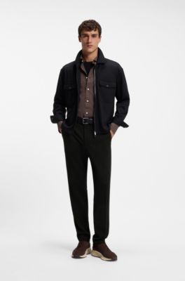 Tapered-fit trousers, Black