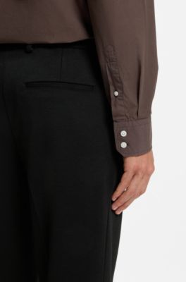 Tapered-fit trousers, Black