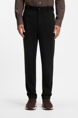 Tapered-fit trousers, Black