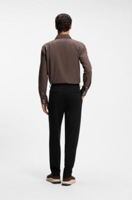 Tapered-fit trousers, Black