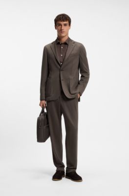 Tapered-fit trousers, Dark Brown