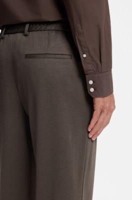 Tapered-fit trousers, Dark Brown