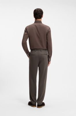 Tapered-fit trousers, Dark Brown