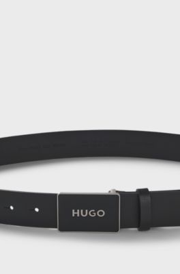 Italian-leather belt, Black