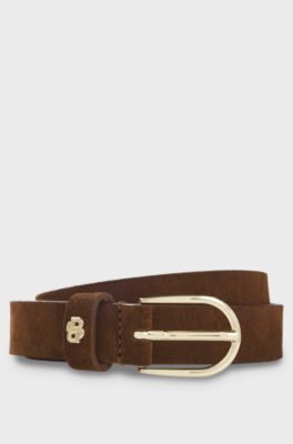 Suede belt, Brown