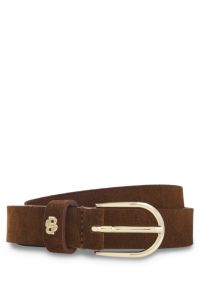 Suede belt, Brown