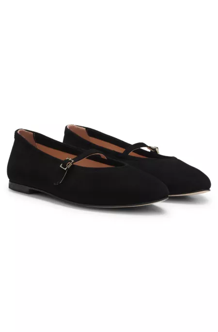 Ballerinas aus Veloursleder