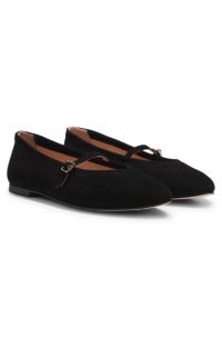 Suede ballet pumps, Black