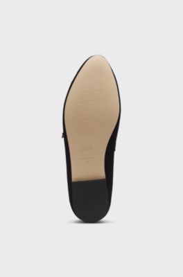 Suede ballet pumps, Black