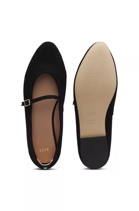Ballerinas aus Veloursleder