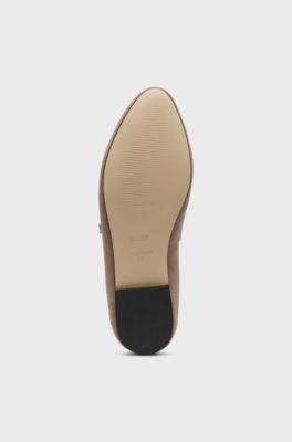 Suede ballet pumps, Brown