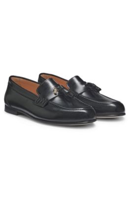 Leather loafers, Black