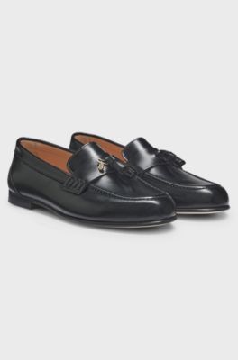 Leather loafers, Black