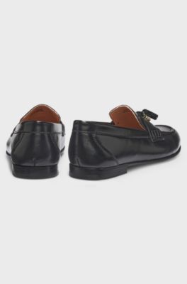 Leather loafers, Black