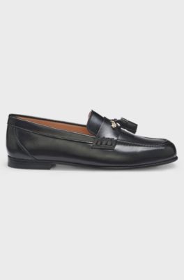 Leather loafers, Black