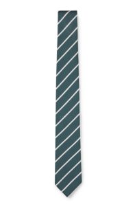 Striped silk-blend tie, Dark Green