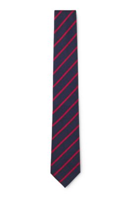 Striped silk-blend tie, Light Pink
