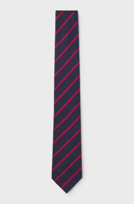 Striped silk-blend tie, Light Pink