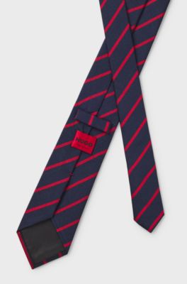 Striped silk-blend tie, Light Pink
