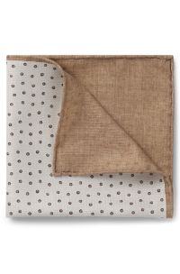 Silk pocket square, Natural
