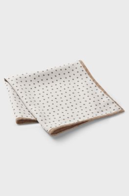 Silk pocket square, Natural