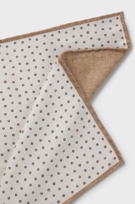 Silk pocket square, Natural