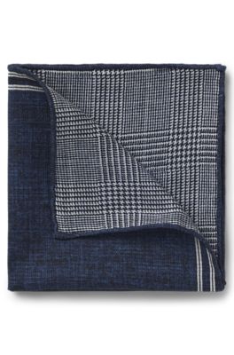 Silk pocket square, Dark Blue