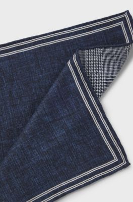 Silk pocket square, Dark Blue