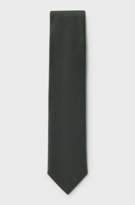 Jacquard-woven tie, Dark Green