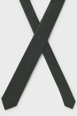 Jacquard-woven tie, Dark Green
