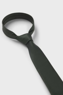 Jacquard-woven tie, Dark Green