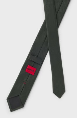 Jacquard-woven tie, Dark Green