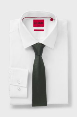 Jacquard-woven tie, Dark Green