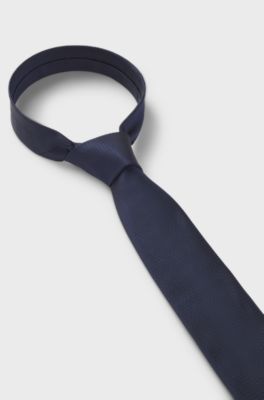 Jacquard-woven tie, Dark Blue