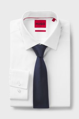 Jacquard-woven tie, Dark Blue