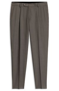Pantalones tapered fit, Marr&oacute;n oscuro