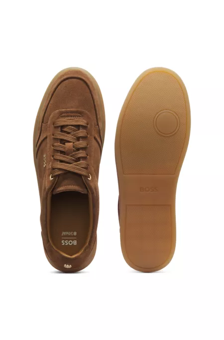Low-top suede trainers