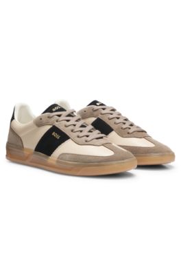 Colour-blocked trainers, Beige