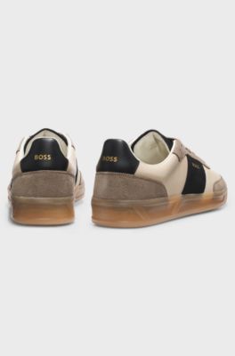 Colour-blocked trainers, Beige