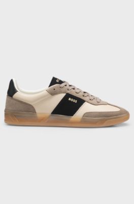 Colour-blocked trainers, Beige